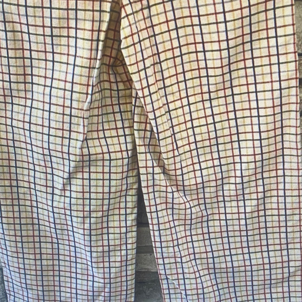 Madewell Cream Plaid Wide-Leg Pants - Picture 2 of 9